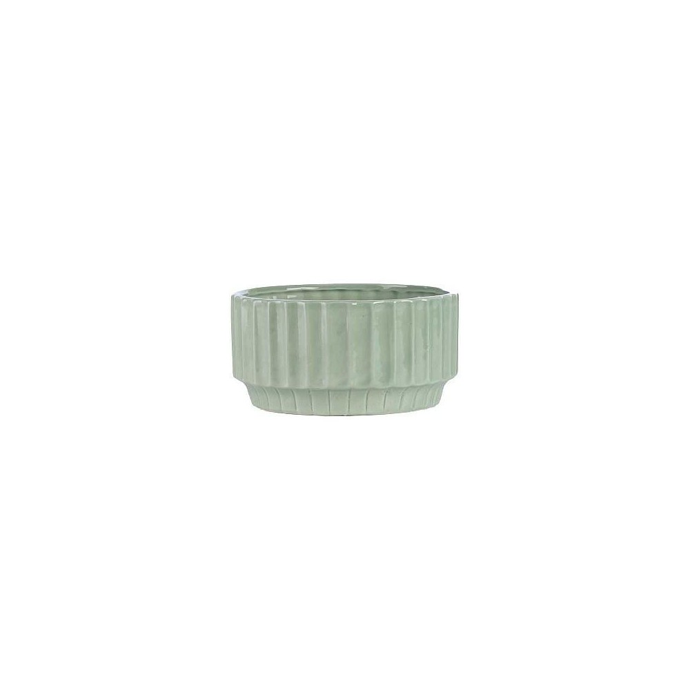 VASO VERDE MENTA CERAMICA D.18 H.9.2